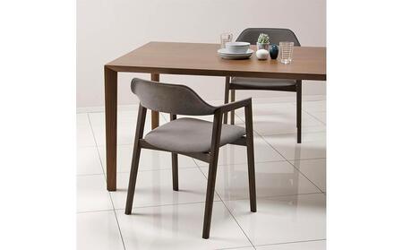 旭川家具 カンディハウス TEN アームチェアーUB(座張) 北海道タモDBR/ウルトラスエードDGY_00729