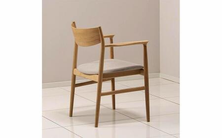 旭川家具 カンディハウス KAMUY アームチェアー(座張) 北海道ナラNF/ウルトラスエードLGY_00735