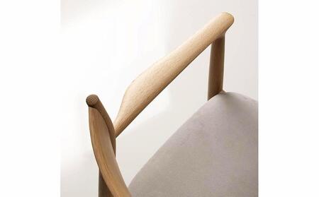 旭川家具 カンディハウス KAMUY アームチェアー(座張) 北海道ナラNF/ウルトラスエードLGY_00735