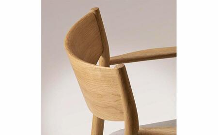 旭川家具 カンディハウス KAMUY アームチェアー(座張) 北海道ナラNF/ウルトラスエードLGY_00735