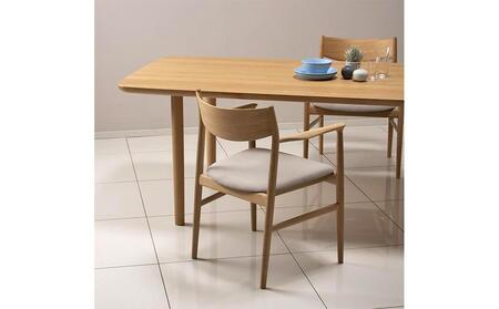 旭川家具 カンディハウス KAMUY アームチェアー(座張) 北海道ナラNF/ウルトラスエードLGY_00735