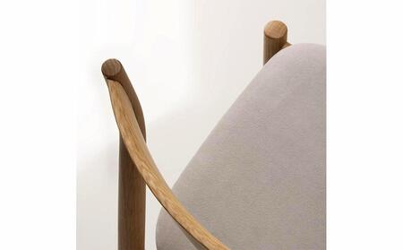 旭川家具 カンディハウス KAMUY サイドチェアー(座張) 北海道ナラNF/ウルトラスエードLGY_00739