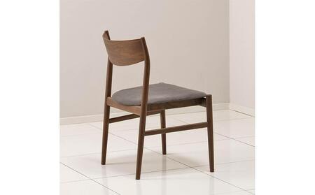 旭川家具 カンディハウス KAMUY サイドチェアー（座張）ウォルナットCW／ウルトラスエードDGY_00740