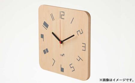 【ギフト用】旭川家具　コサイン　coaナンバークロック ブラウン 掛け時計 25×4.5×25cm 約900g|時計_01758