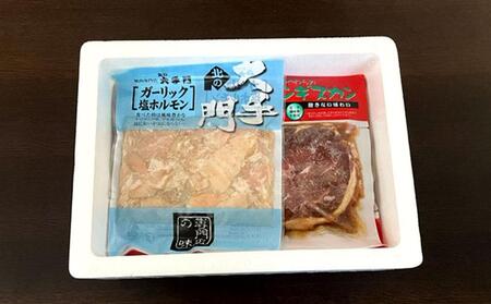 【ふるなび限定】北の大手門やわらかジンギスカン200ｇ×５パック北の大手門ガーリック塩ホルモン180g×２パックセット | ジンギスカン _02935 FN-Limited-SP