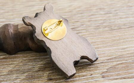 木彫り せなかぐま 2点セット_02957