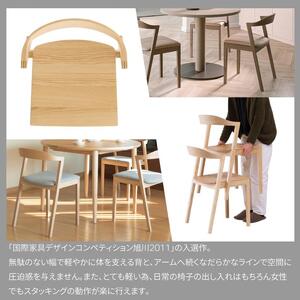 旭川家具 カンディハウス キーラ D スタッキングチェアー (木座) 北海道タモNF_02180