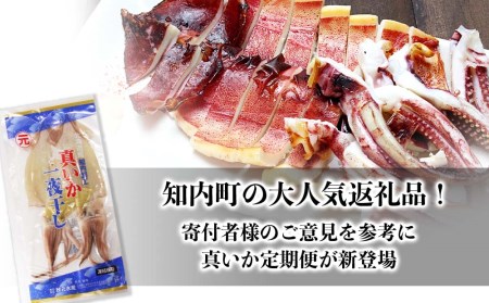 イカ 一夜干し 定期便 ☆毎月届く☆真いかの一夜干し定期便 全３回＜秋元水産＞