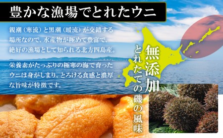 ☆知内町加工☆塩水エゾバフンウニ１００g×2パック【マルタカ高橋商店