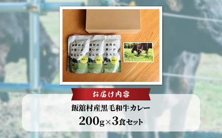 飯舘産黒毛和牛カレー　3食セット ITTAH008