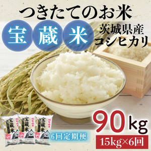 【6ヶ月定期便】【令和7年産】茨城県産コシヒカリ 宝蔵米 15kg×6回【お米 米 菊池 こしひかり つきたてのお米 食味ランキング特A評価 茨城県 水戸市】（CZ-507） 25,200円