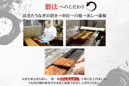 【う女川】うなぎ 蒲焼 かば焼き 4尾(4パック)【鰻 ウナギ 土用丑の日 土用 丑の日 かば焼き 蒲焼き 白焼 たれ焼き】(IX-3)
