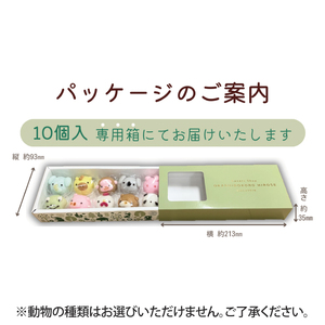 【数量限定】お菓子処ひろせ 動物まんじゅう10個入り【饅頭 こし餡 どうぶつ かわいい スイーツ 和菓子 セット 専用箱入り お土産 プレゼント 水戸市 茨城県】（CL-7)