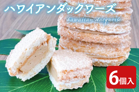 【数量限定】ハワイアンダックワーズ６個入【ダックワーズ ハワイ ハワイアンソルト ライオンコーヒー リリコイ パッションフルーツ スイーツ 水戸市 茨城県 5000円以内 1万円以内】（KT-1）