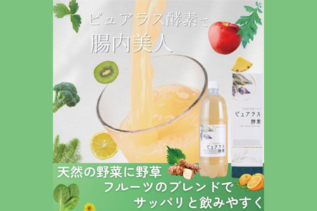 自然の恵みを封じこめた完全非加熱発酵エキス『ピュアラス酵素』1000ml/1本【非加熱酵素ドリンク 健康 乳酸菌 酵素ドリンク 発酵食品 水戸市 水戸 茨城県】（EH-6）