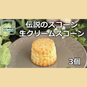 伝説 生クリームスコーン 3個【人気 看板商品 しっとり 冷凍 冷凍スコーン 本場 イギリス 焼き菓子 スイーツ 水戸市 水戸 茨城県 5000円以内】（AR-9）
