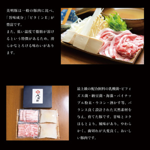 【数量限定】美明豚の水戸しゃぶしゃぶ鍋 梅だし（ロース500g）【しゃぶしゃぶ 鍋 ブランド豚 特製だし 昆布 水戸市 茨城県】（MG-3）