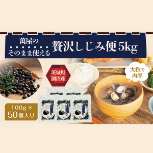 涸沼産冷凍しじみ中粒５kg（100g×50p）【シジミ 中粒しじみ 産地直送 砂抜き済み 砂抜き 小分け包装 味噌汁 みそ汁 茨城県】（CA-26）