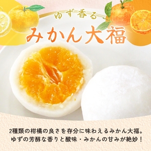 ゆず香るみかん大福 6個入り 2箱【フルーツ大福 大福 和菓子 スイーツ 餅 フルーツ 柑橘 みかん ゆず おやつ 手土産 メディア掲載 お取り寄せ ギフト グルメ 贈答 冷凍 亀印製菓 茨城県 水戸市】（MP-4)