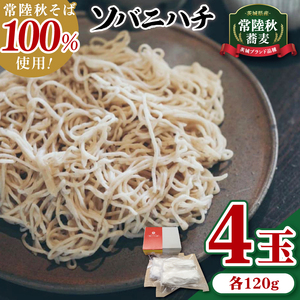 酒趣 ソバニハチ 120g×4玉（茨城県産 常陸秋そば）【蕎麦 そば ソバ 麺 麺類 二八蕎麦 水戸市 茨城県】（NK-1）
