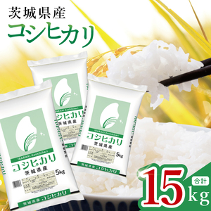 【数量限定】茨城県産 コシヒカリ15kg（5kg×3袋）(JB-17)