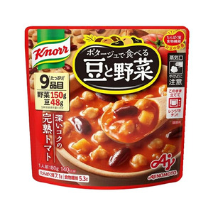 【定期便3ヶ月】クノール ポタージュで食べる豆と野菜 完熟トマト 180g×14袋×3ヶ月 | レトルト 防災 備蓄 非常食 保存食 キャンプ アウトドア ※離島への配送不可