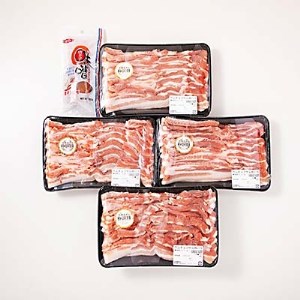 佐藤畜産の極選豚　サムギョプサル用バラ肉2kgと唐辛子味噌セット※離島への配送不可