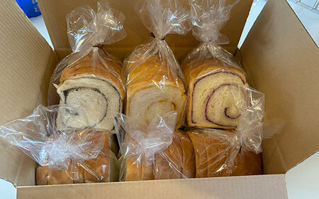 牛乳・卵不使用のいろいろ食パン　ムラサキイモとぶどうのセット ※離島への配送不可 ※着日指定不可 _EZ03