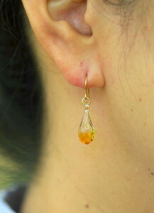 こがこもれびあーと　ピアス（フラム） ※着日指定可 | アクセサリー ピアス 耐熱 ガラス ハリオランプファクトリー HARIO 焚火 炎 オリジナル おしゃれ かわいい _DP66