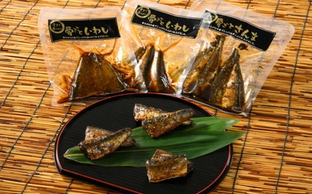 【定期便】全3回（隔月）骨ごとさんま・骨ごといわしの詰め合わせ 5切×3袋、160g×2袋 ｜ 魚 さかな サンマ 秋刀魚 イワシ 鰯 煮魚 やわらかい おいしい ご飯のお供 学校給食 骨まで食べられる 定期便 ギフト 贈答 プレゼント ご褒美 贈り物 家庭 加工品 食料 _BJ14