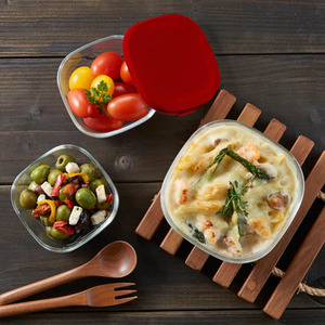 HARIO 耐熱ガラス製保存容器3個セット［KST-2012-R］ ｜ HARIO ハリオ_EB72