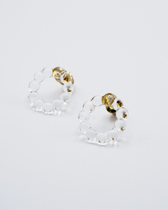 HARIO ピアス スモールサークル［HAW-SC-002P］ ※離島への配送不可｜耐熱 ガラス アクセサリー ハリオ ランプワークファクトリー 職人 繊細 フォーマル カジュアル きれいめ おしゃれ 20代 30代 40代_FI92