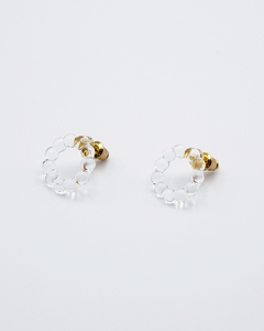 HARIO ピアス スモールサークル［HAW-SC-002P］ ※離島への配送不可｜耐熱 ガラス アクセサリー ハリオ ランプワークファクトリー 職人 繊細 フォーマル カジュアル きれいめ おしゃれ 20代 30代 40代_FI92