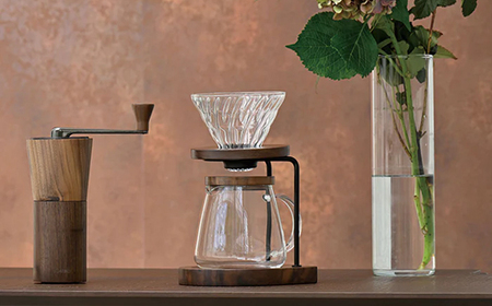 HARIO 耐熱ガラス透過ドリッパー ウォールナット [VDG-02-WN V60] ｜ HARIO ハリオ _FU40