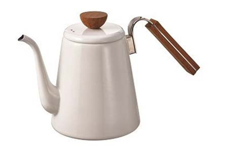 BD21_HARIO BDK-80-W ホーロー ドリップ ケトル ボナ 800ml IH対応
