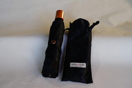 雪華模様の折り畳み傘（サイズ55cm）カラー：ブラック_BL01◇