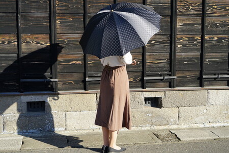 雪華模様のオリジナル傘（サイズ60cm）「もらっても、贈っても喜ばれる傘」カラー：ブラック _BL05