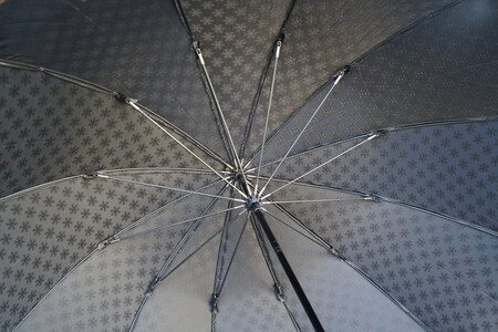 雪華模様のオリジナル傘（サイズ60cm）「もらっても、贈っても喜ばれる傘」カラー：ブラック _BL05