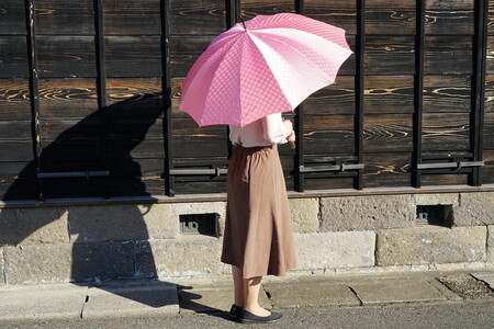 雪華模様のオリジナル傘（サイズ60cm）「もらっても、贈っても喜ばれる傘」カラー：ピンク_BL08