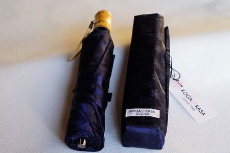 雪華模様の折り畳み傘（サイズ60cm）カラー：ネイビー_BL16◇