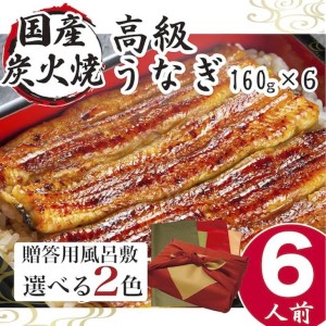 【赤×金】小松園のうなぎ蒲焼　ふろしき付（160g×6） _AT11