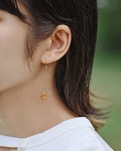 HARIO ピアス「イイダ傘店 キンモクセイ アンバー」シリーズ［HAII-KA-P］｜アクセサリー HARIO ハリオ _EB26