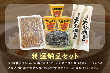 水戸天狗納豆 笹沼五郎商店 特選納豆セット【石岡市・水戸市共通返礼品】 E21-001
