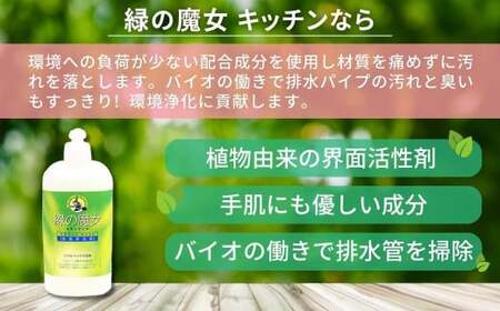 食器用洗剤  緑の魔女 キッチン 420ml ×24本 | 台所洗剤 食器 キッチン
