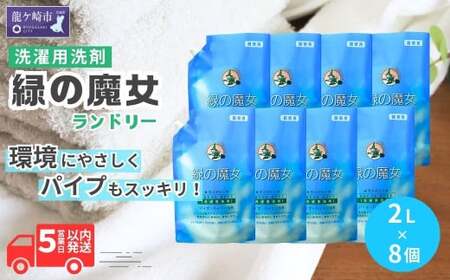 緑の魔女ランドリー2L×8セット | 洗濯洗剤 洗濯洗剤 洗濯洗剤 洗濯洗剤 洗濯洗剤
