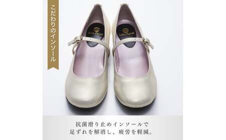 【23cm】ローヒール3WAY ピアノシューズ (シャンパンゴールド・大人サイズ) | 靴 くつ シューズ レディース 日本製 特許取得 滑り止め付 負担軽減 ピアノ 専用 お洒落 オシャレ 上品 大人 大人用 お祝い 贈り物 ギフト 茨城県 龍ケ崎市