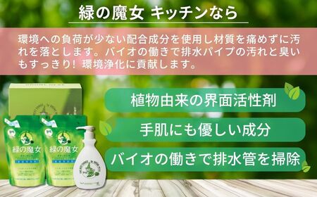 食器用洗剤  緑の魔女キッチンお試しセット×2箱 MK-12 | 台所洗剤 食器 キッチン
