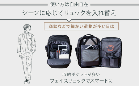 【ふるなびWEEK対象】ビジネスリュック 2つのバッグを連結 セパレート型 35L[BEMOVITA]｜ビジネスﾊﾞｯｸﾞ ビジネスﾘｭｯｸ   FN-Limited-PR