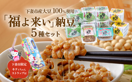 道の駅しもつま 「 福よ来い 」 納豆セット 5種 【 納豆 大豆 納豆セット 小粒納豆 大粒納豆 道の駅 茨城 茨城県 おすすめ 】