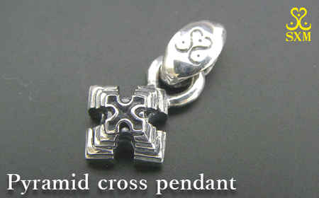 Pyramid cross pendant